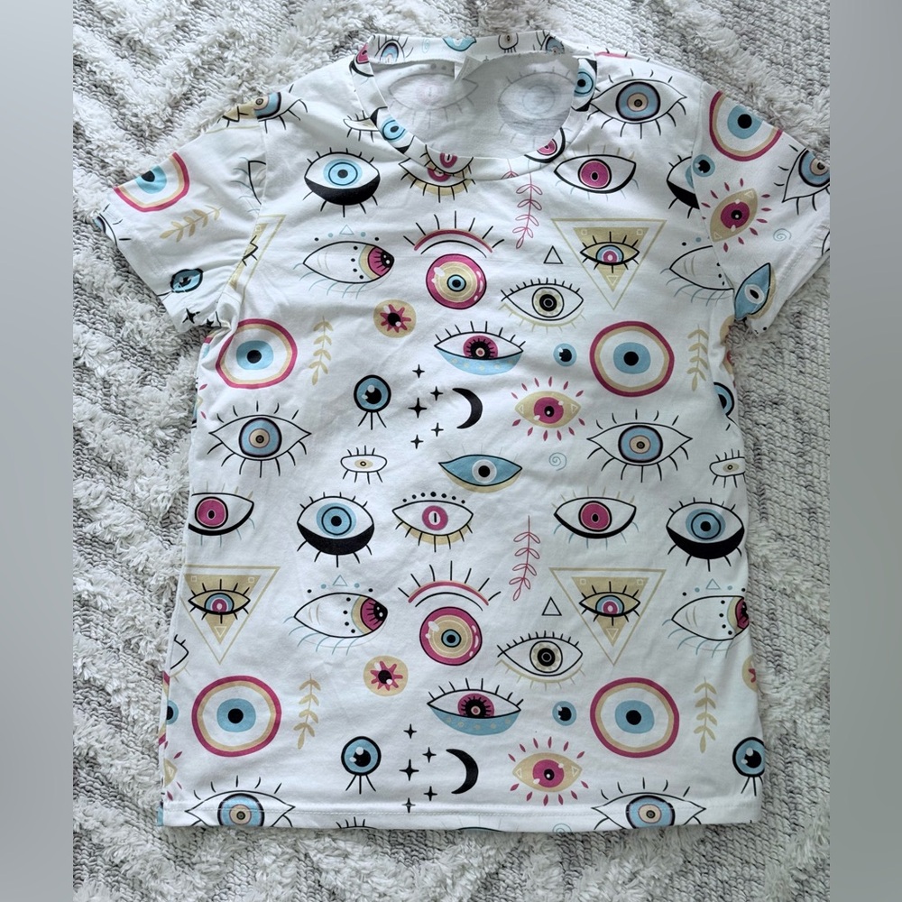 Eye Print Graphic T-Shirt New
